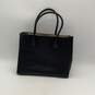 Michael Kors Womens Black Leather Inner Pocket Double Top Handle Handbag Purse image number 2
