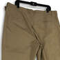 NWT Womens Beige Flat Front Pockets Stretch Straight Leg Chino Pants Sz 18 image number 4