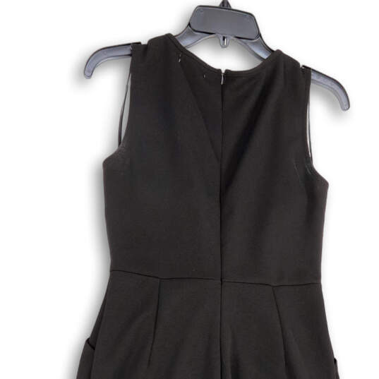 NWT Womens Black Round Neck Sleeveless Pockets One-Piece Jumpsuit Size S image number 4
