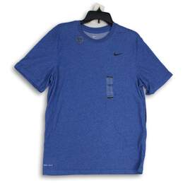 NWT Nike Mens Blue Short Sleeve Crew Neck Pullover T-Shirt Size Medium