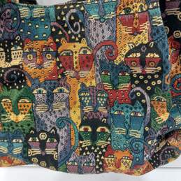 Laurel Burch Woven Tapestry Cat Design Tote Purse alternative image