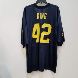 Mens Navy Blue Michigan Wolverines King #42 Football Jersey Size XXL alternative image