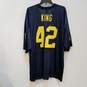 Mens Navy Blue Michigan Wolverines King #42 Football Jersey Size XXL image number 2