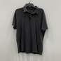 Theory Mens Black Bron B Cardasis Spread Collar Short Sleeve Polo Shirt Size L image number 1