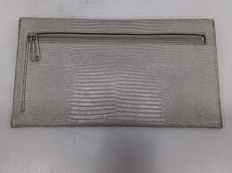 Michael Kors Silver Reptile Print Studded Envelope Clutch Bag Purse alternative image