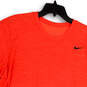 Mens Orange Short Sleeve Crew Neck Stretch Pullover T-Shirt Size XL image number 3