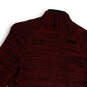 Womens Red Black Long Sleeve Knitted Open front Cardigan Sweater Size S image number 4