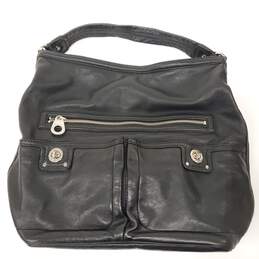 Marc by Marc Jacobs Black Pebbled Leather Front Zip Hobo Bag alternative image