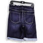 NWT Womens Blue Denim Medium Wash Pull-On Cuffed Bermuda Shorts Size 8/29 image number 2