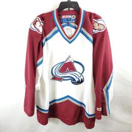 CCM NHL Men White Vintage Colorado Avalanche Jersey  XL