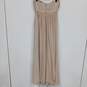 Womens Beige Strapless V Neck Pleated Formal Maxi Dress Size 2 Juniors image number 2
