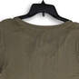 NWT Womens Olive Green V-Neck Short Sleeve Pullover Blouse Top Size Large image number 4