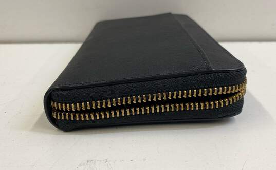 Kate Spade Black Leather Zip Around Envelope Wallet image number 3