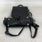 Womens Black Gray Fawn Python Pilot Bottom Studs Adjustable Strap Backpack Bag image number 4