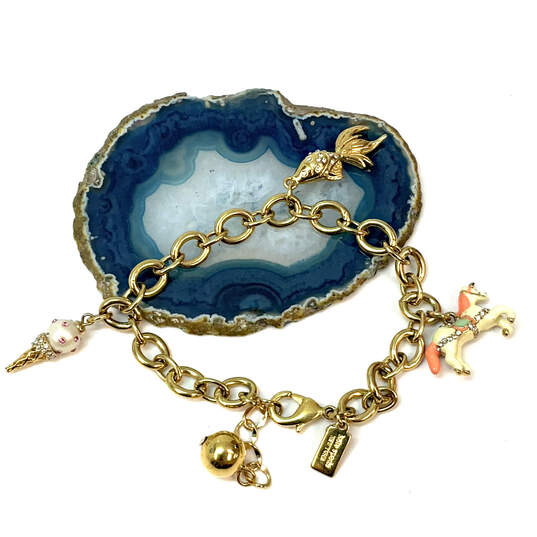 Designer Kate Spade Gold-Tone Carnival Nights Unicorn Clasp Charm Bracelet image number 1