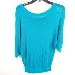 Express Women Turquoise Knitted Poncho Top S NWT alternative image