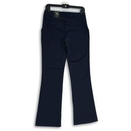NWT Womens Navy Blue Flat Front Elastic Waist Bootcut Leg Ankle Pants Size Small alternative image