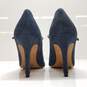 AUTHENTICATED Women's Coach Smith Mary Jane Navy/Black Cap Toe Heels Size 5 B image number 4