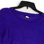 Womens Purple Long Sleeve Crew Neck Tight Knit Pullover Sweater Size XS image number 3