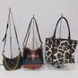 3pc Bundle of Assorted Women's Leather Top Handle Satchels image number 1