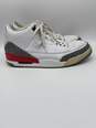 Authentic Mens Air Jordan 3 Retro 136064-116 White Sneaker Shoes Size 13 image number 3