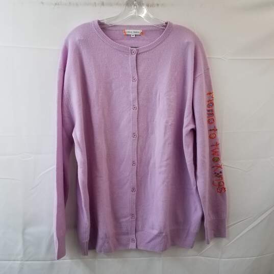 Lingua Franca Lavender Button Up Cardigan Sweater image number 1