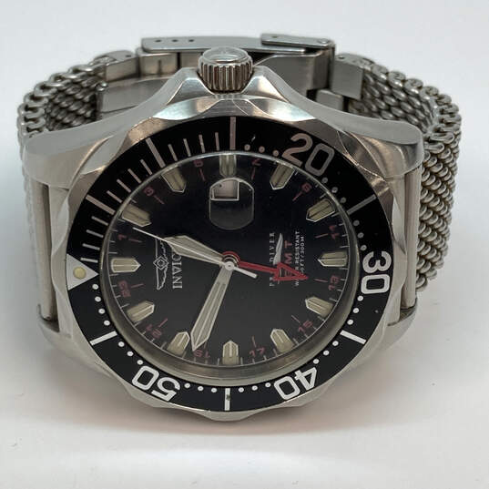 Designer Invicta Pro Diver 6349 Silver-Tone Round Dial Analog Wristwatch image number 3