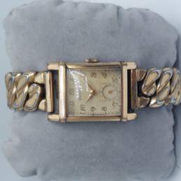 Benrus GP 17 Jewels Gold Tone Tank Vintage Watch alternative image