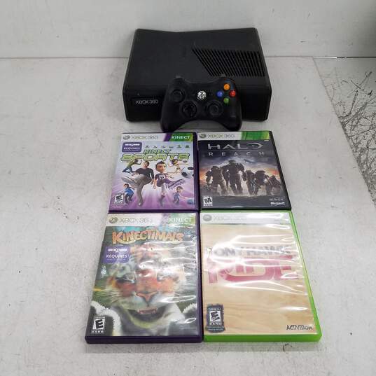 Microsoft Xbox 360 Slim 250GB Console Bundle Controller & Games #10 image number 1