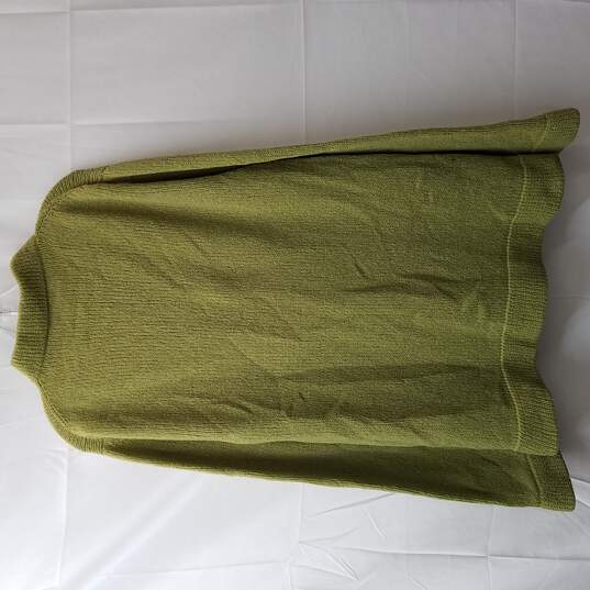Zanone Green Wool Cashmere Knit Full Zip Sweater Mens Size 54 image number 2