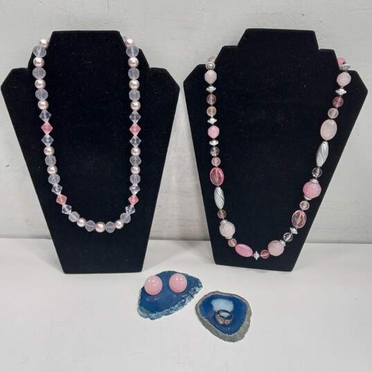 Pink & White Jewelry Bundle image number 1
