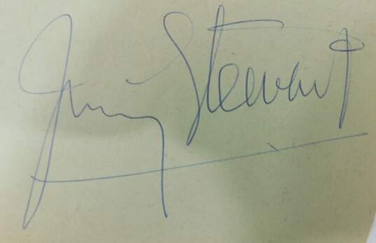 Hollywood Legend Jimmy Stewart Autograph image number 2