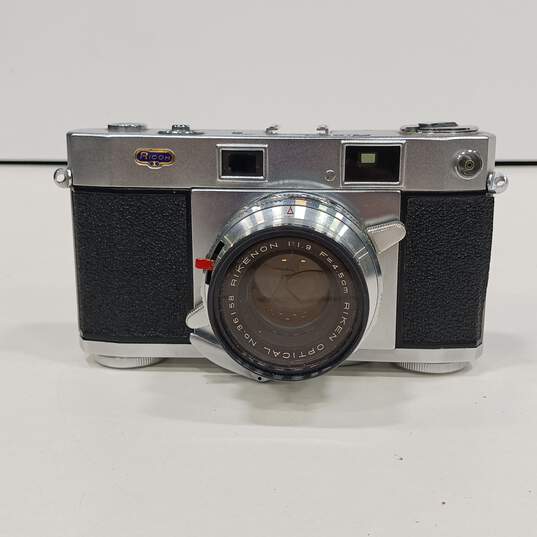 Vintage Ricoh 519 Film Camera w/ Leather Brown Case image number 2