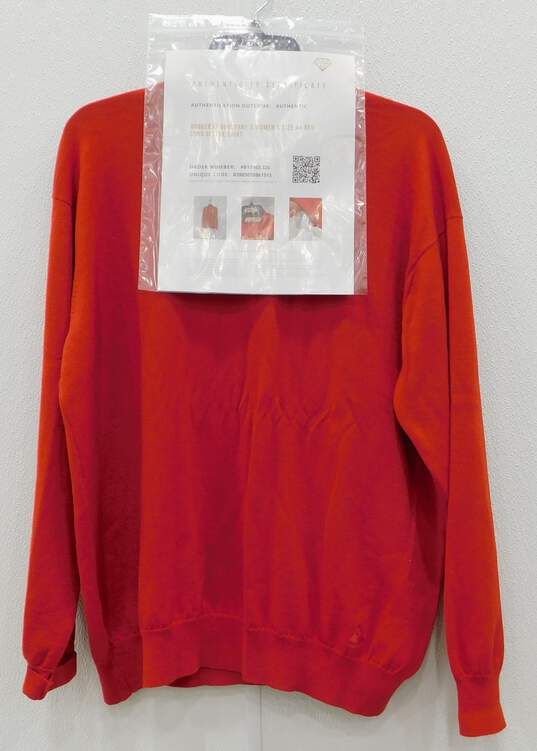 Burberry Womens Size 44 Red Long Sleeve Shirt W/COA image number 1