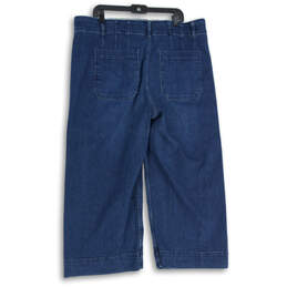 Mens Blue Denim Medium Wash Wide Leg Cropped Jeans Size 30 alternative image