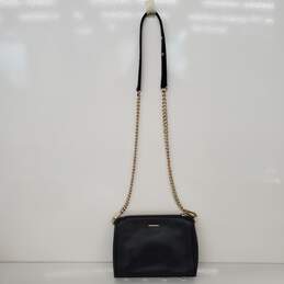 Rebecca MinkOff Black Leather Shoulder Chain Strap Crossbody Bag alternative image
