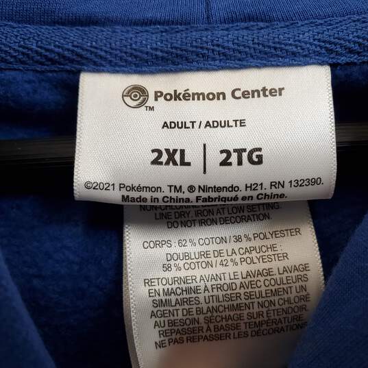 Pokémon Trading Card Game Live Blue Pullover Hoodie - Adult Sz 2XL image number 2