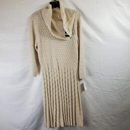 Dress Barn Women Ivory Sweater Dress Sz L NWT