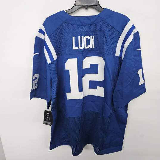 NFL On The Field Jersey Blue #12 Luck image number 2