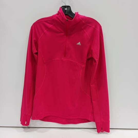 Women's Adidas Climalite Twist 1/2 Zip Pullover Jacket Sz S image number 1