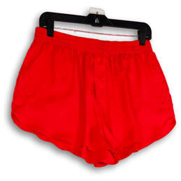 Womens Pink Elastic Waist Pockets Pull-On Athletic Shorts Size Medium