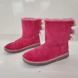 Koolaburra by UGG Victoria Short Boot Fandango Pink Suede Big Kid Size 5