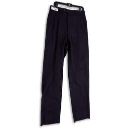 NWT Mens Blue Pleated Straight Leg Pockets Dress Pants Size 40X34
