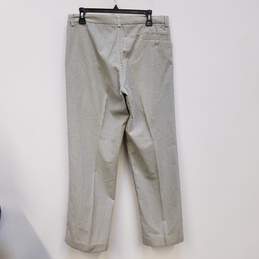 Mens Gray Striped Pockets Flat Front Straight Leg Dress Pants Size Large alternative image