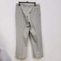 Mens Gray Striped Pockets Flat Front Straight Leg Dress Pants Size Large image number 2