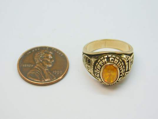 VTG 10K Gold Faceted Yellow Sapphire Class Ring 7.1g image number 6