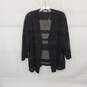 Chico's Black Mixed Mesh Open Knit Cardigan Jacket WM Size 3 NWT image number 1