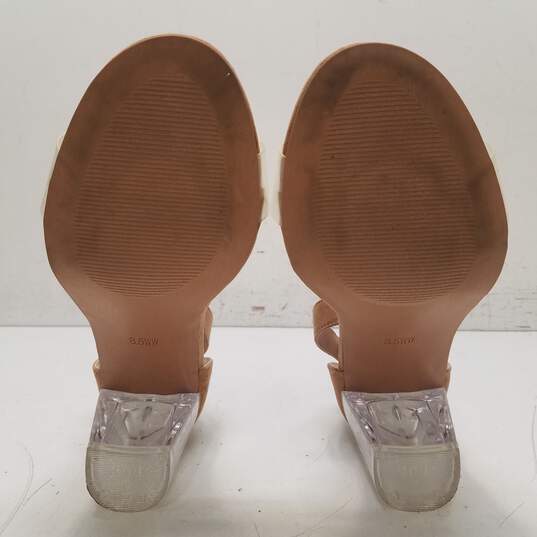 Torrid Squared Glass Heeled Sandals US 8.5 Beige image number 6