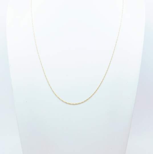 14K Gold Twisted Box Chain Necklace 2.5g image number 1