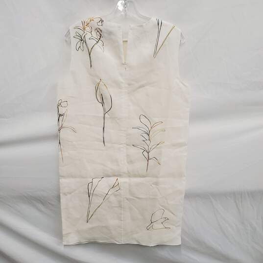 NWT Theory WM's Column Multi- Nature Linen Ivory Dress Size 4 image number 2